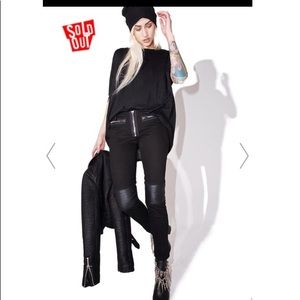 🖤 Current Mood silent Scream Moto Skinny Jeans 🖤